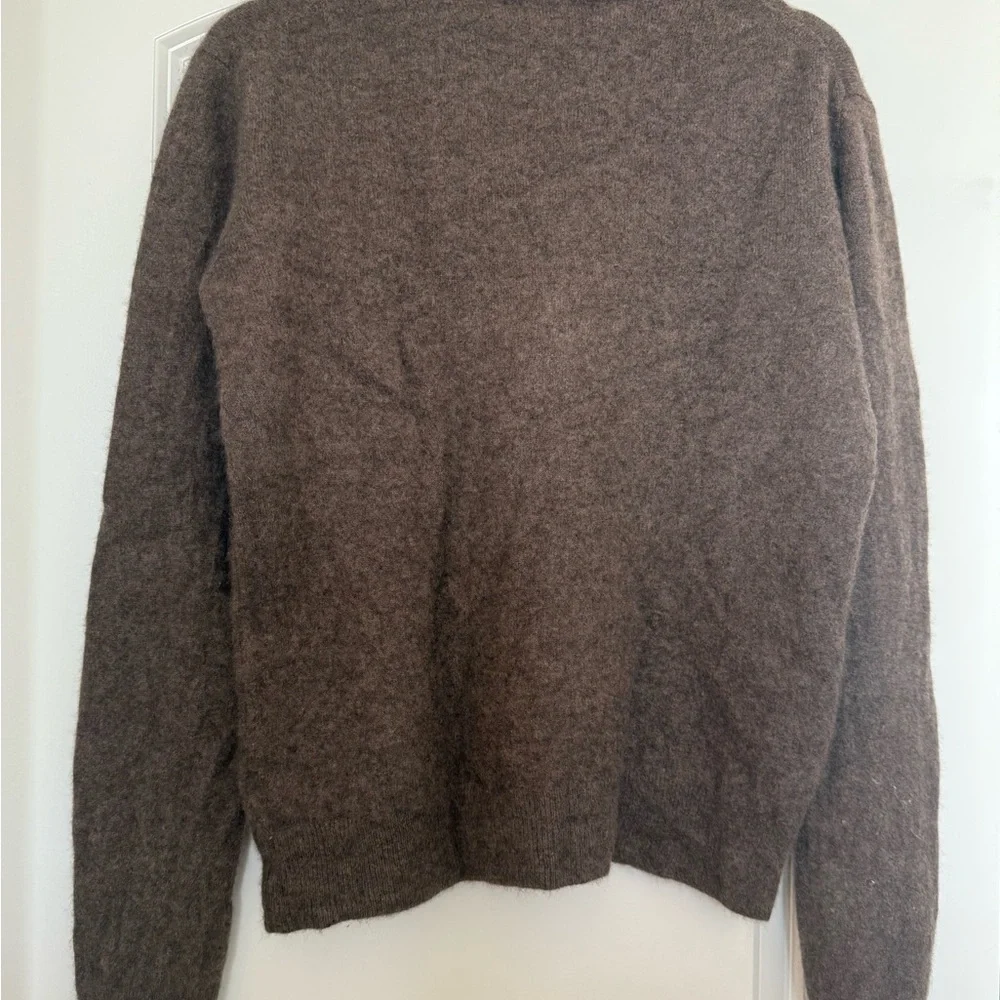 Quince Brown V-Neck Sweater - Picture 3 of 3